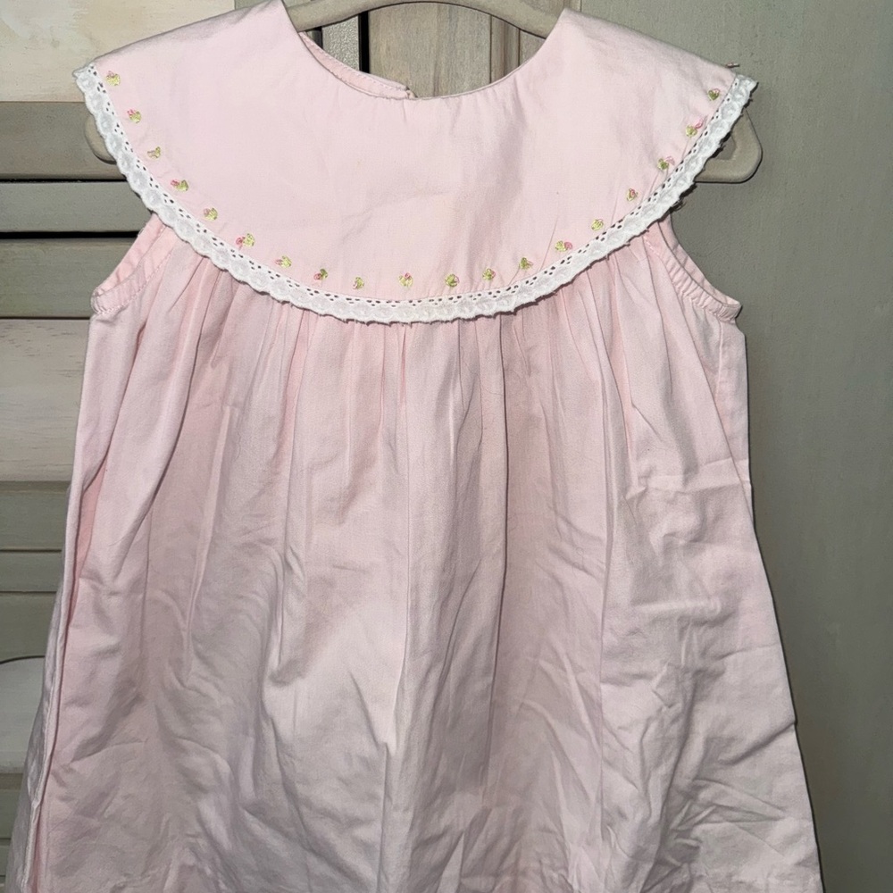 Pink Sleeveless Kids Casual Dress